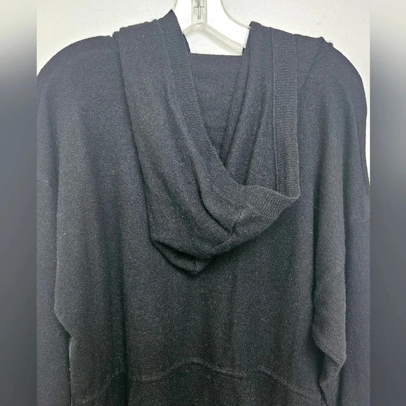 Vintage L'ultima Lambswool Angora blends Metal Sz L 3D knit Drawstring Hooded - Picture 10 of 11